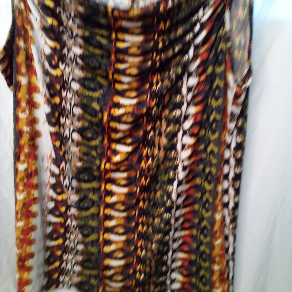 Worthington Blouse PL Petite L Sleeveless Scoop Neck Pattern Colorful - Picture 7 of 15